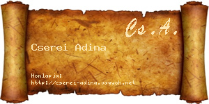 Cserei Adina névjegykártya